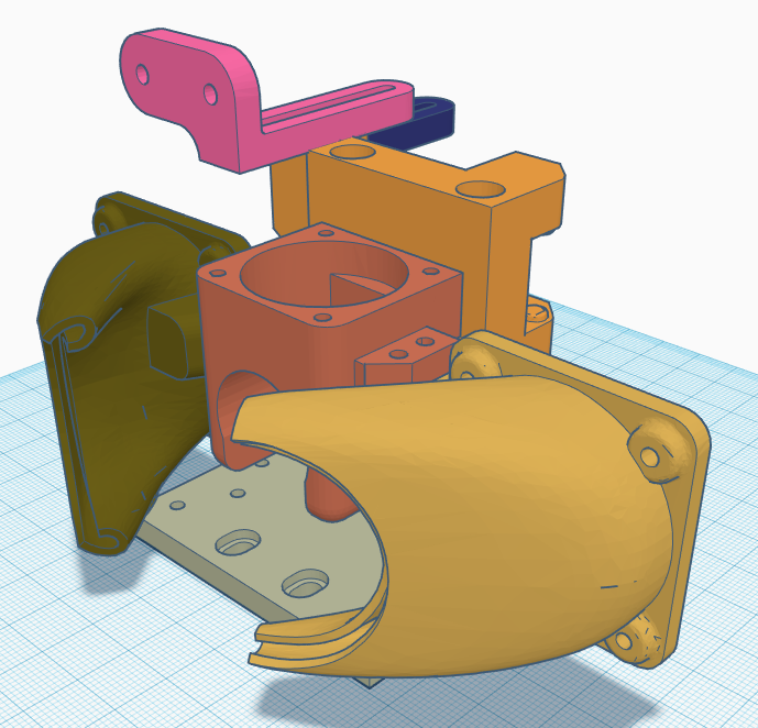 A8 E3DV6 EASY HOTPLUG FAN_DUC Bltouch And Carriage