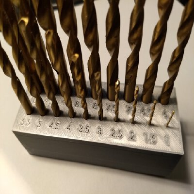 Metric Drill Bit holder | 3d print model