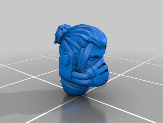 Space nun heads with Breathing apparatus | 3d print model