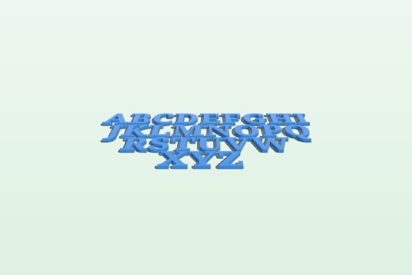 Alphabets Uppercase | 3d print model
