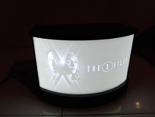 lithophane base x files | 3d print model
