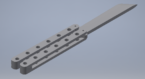 Deskmade s44 balisong (butterfly knife) | 3d print model