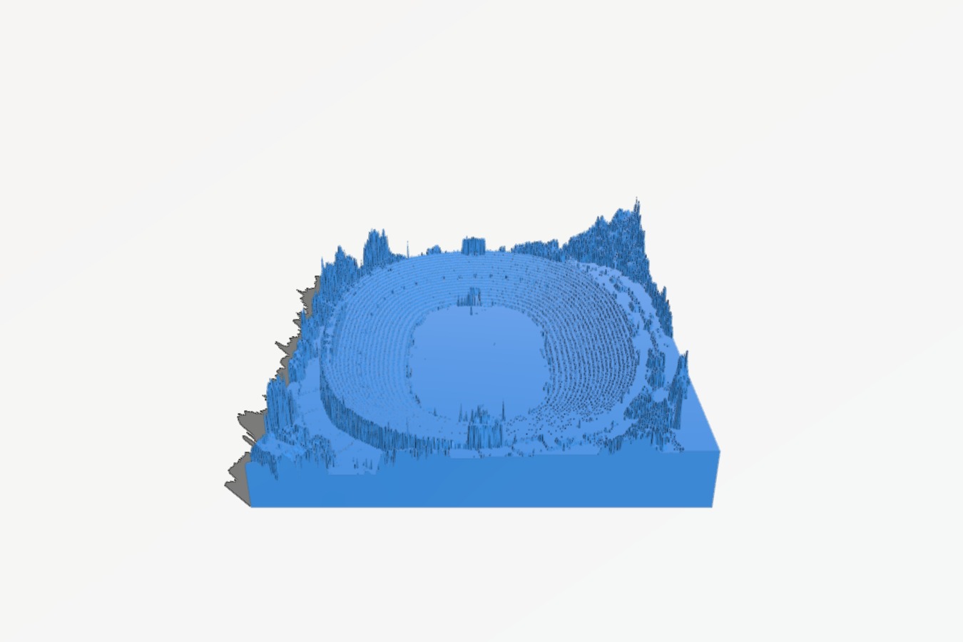 UC Berkeley's Memorial Stadium from LIDAR