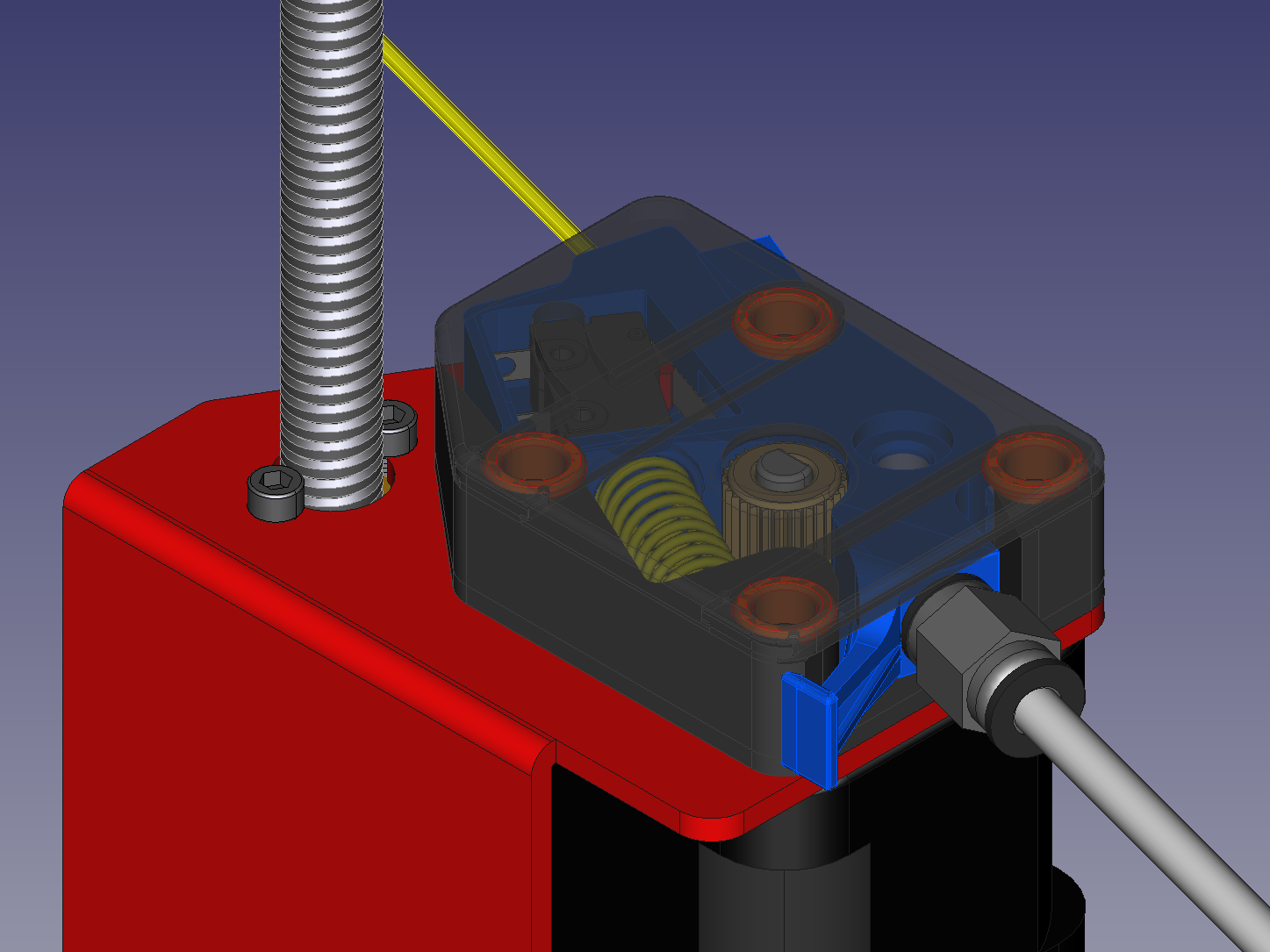 Extruder feeder with alternative runout