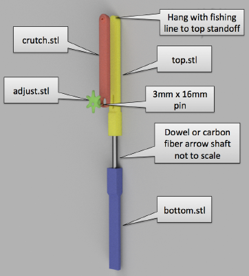 Pendulum crutch | 3d print model