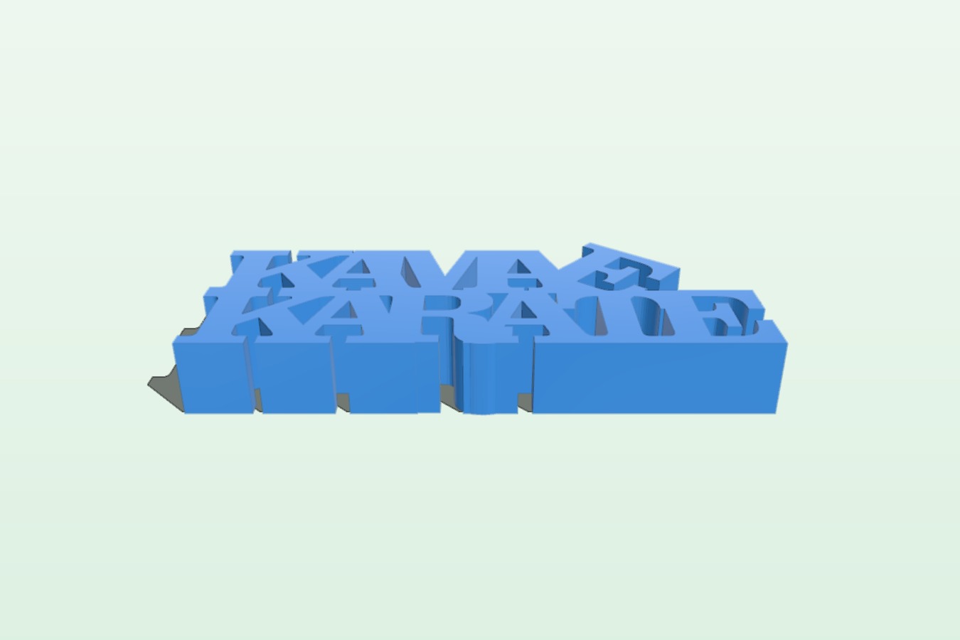 karaté Variable WORD Sculpture