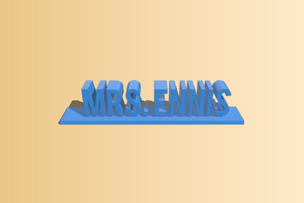 name tag for teacher | 3d print model
