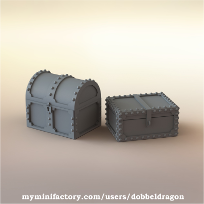 Medieval chest and trunk | 3d print model