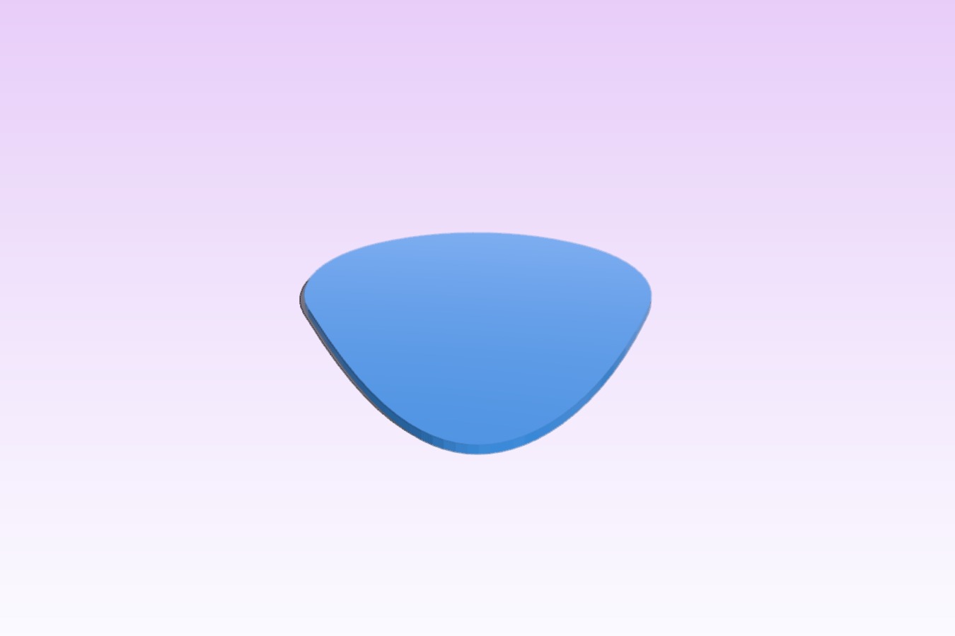0.65mm thick guitar plectrum