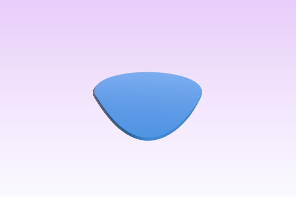 0.65mm thick guitar plectrum | 3d print model