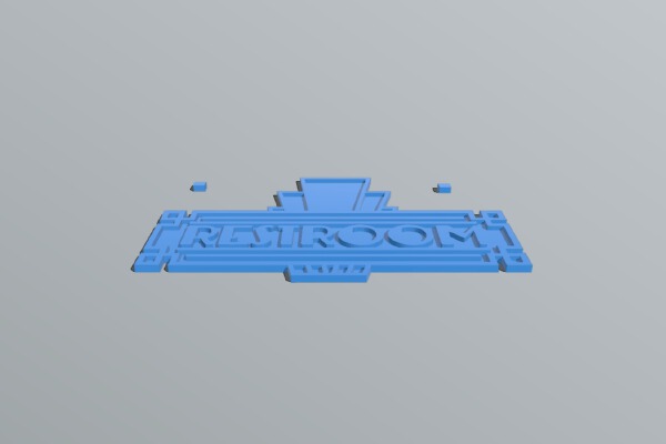 Art Deco Restroom Sign | 3d print model