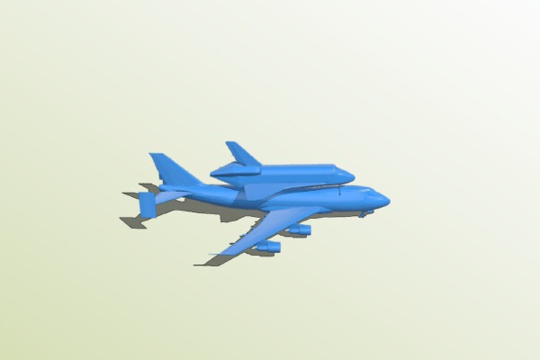 Boeing 747-100 with NASA Spaceshuttel FIXED | 3d print model