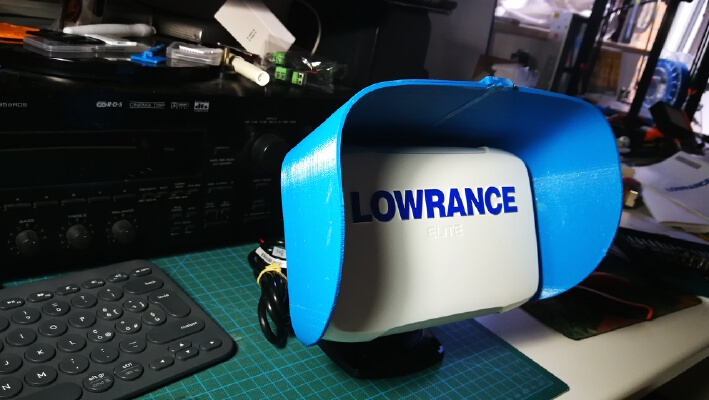 Lowrance Elite 5-Ti sunshade | 3d print model