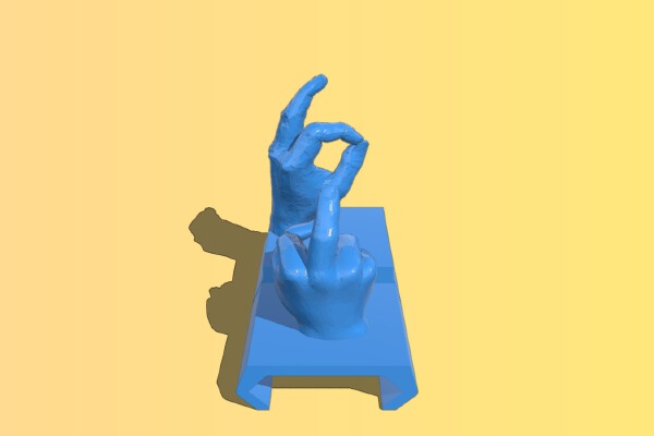The finger iron sights (bent for fdm printing) | 3d print model
