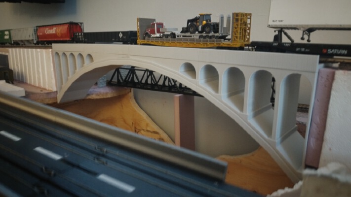 HO scale double arch train bridge | 3d print model