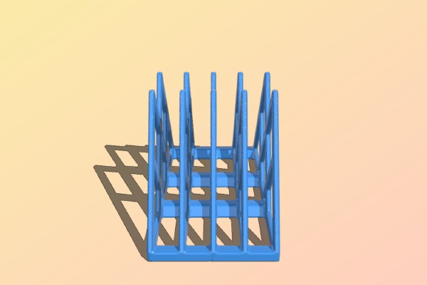 Cutting board drying rack (4 slots) | 3d print model