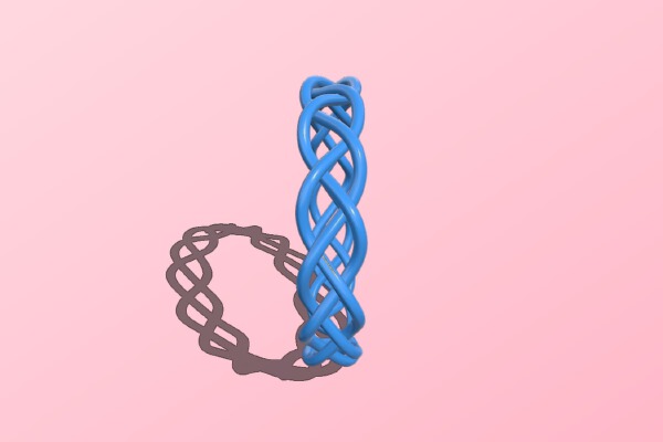 3 strand braided bracelet | 3d print model