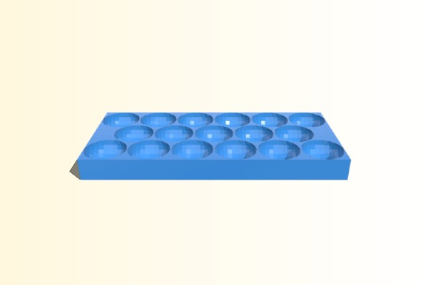 17 count single layer egg container | 3d print model