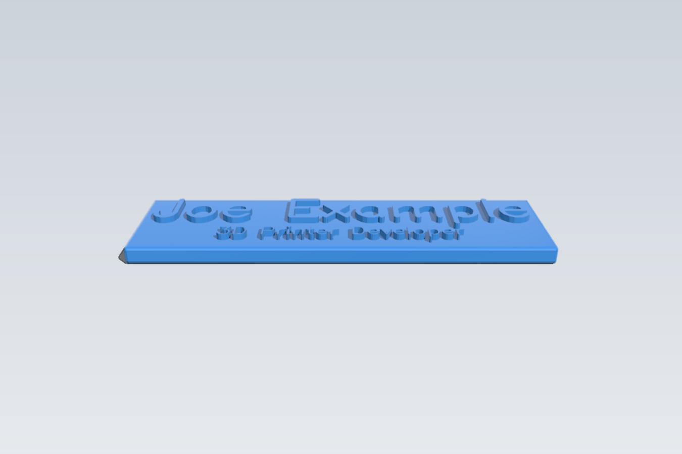 Name Plate Generator (OpenJSCAD)