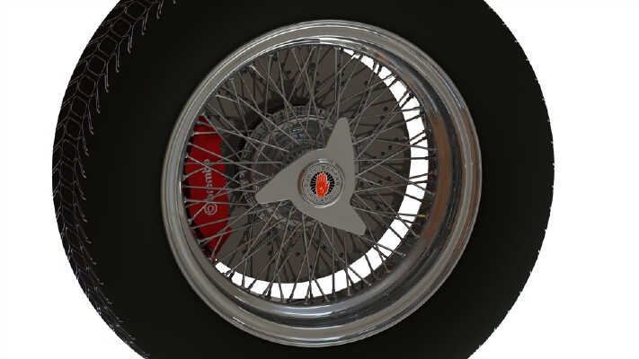 Borrani RW 3687 Wire Wheel-Pirelli 185VR16-Ferrari California 250GT | 3d print model