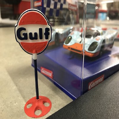 Gulf Oil Sign Track Scenery | 3d print model