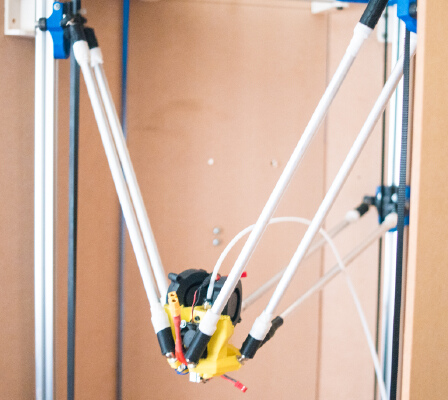 One piece, e3d v6 Kossel Effector for magnetic rod ends | 3d print model