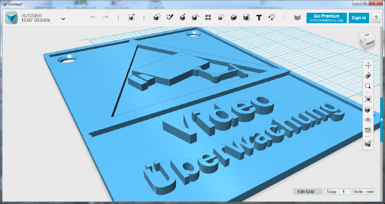 Repaired, Überarbeitet, Исправленная версия Video control, Videoüberwachung Schild, табличка видеонаблюдения. | 3d print model