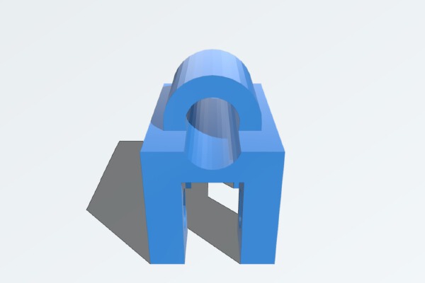 Vertically adjustable Y rod clip | 3d print model