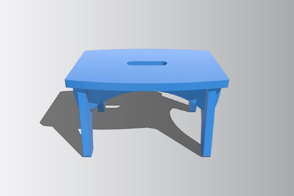 Le Tabouret Simple (simple stool) cnc | 3d print model