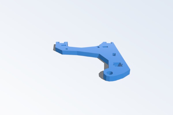 InMoov bicep lowArmSide for square potentiometer | 3d print model