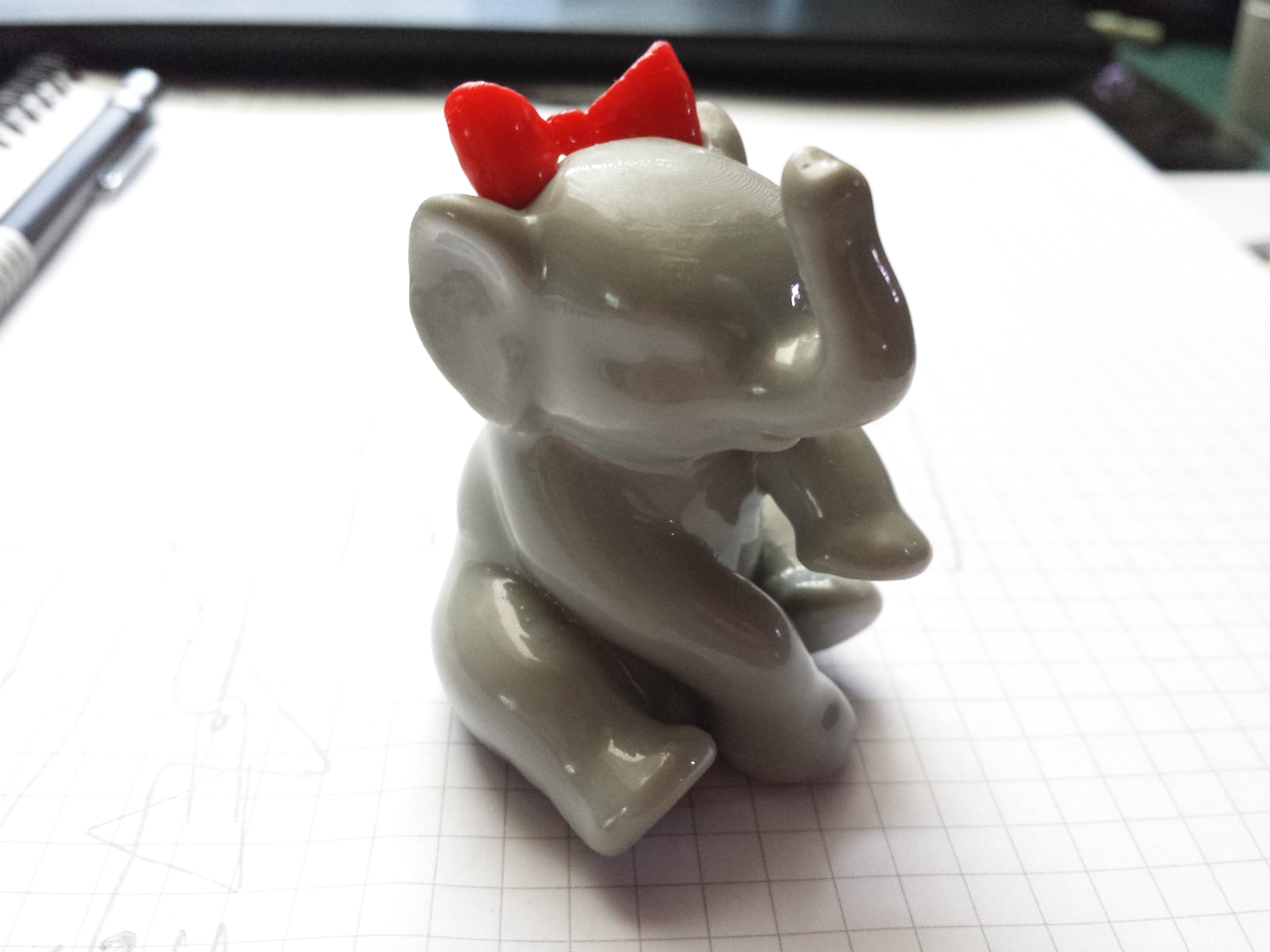 Baby elephant with bowtie