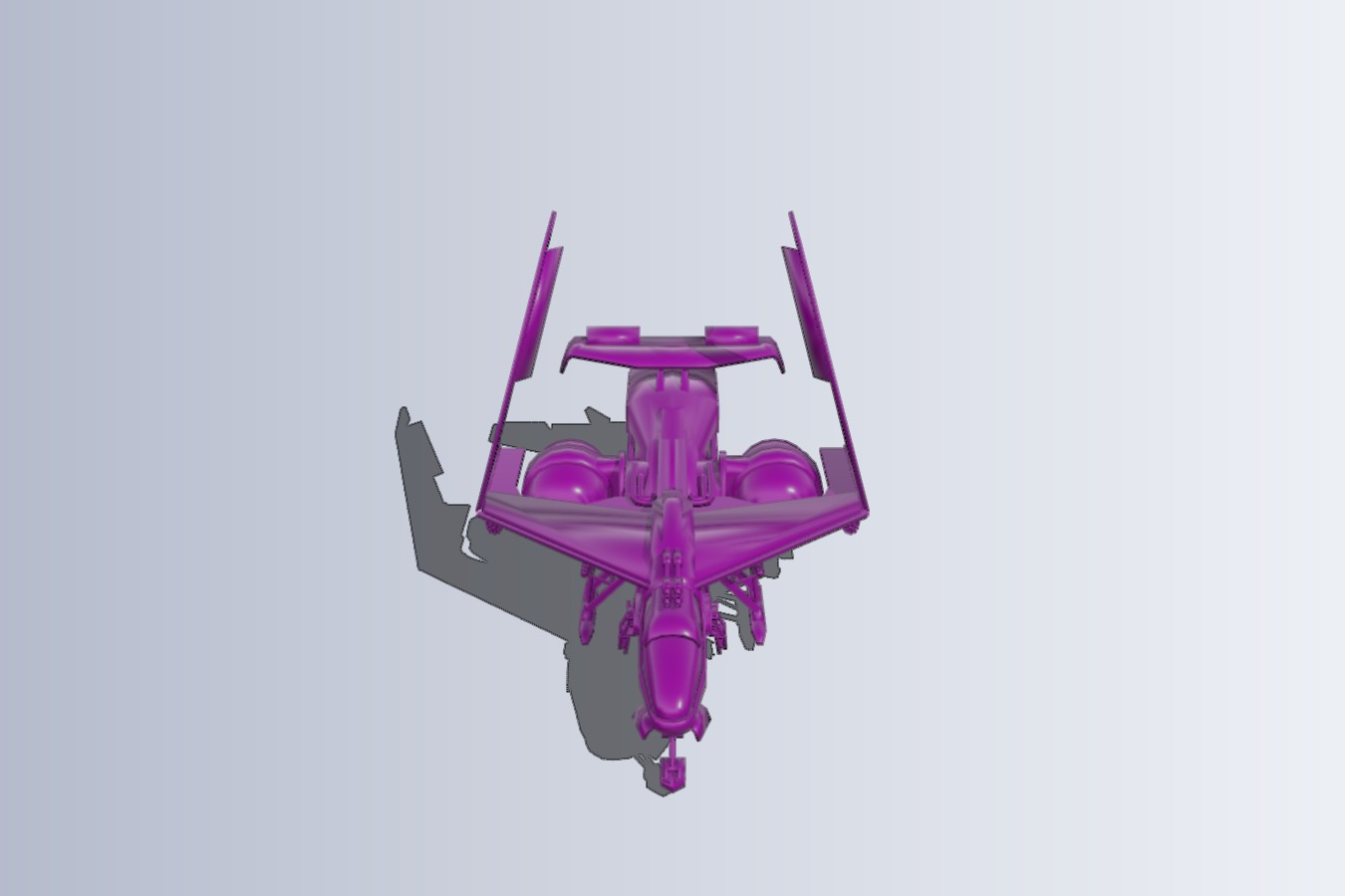 Futuristic combat jet