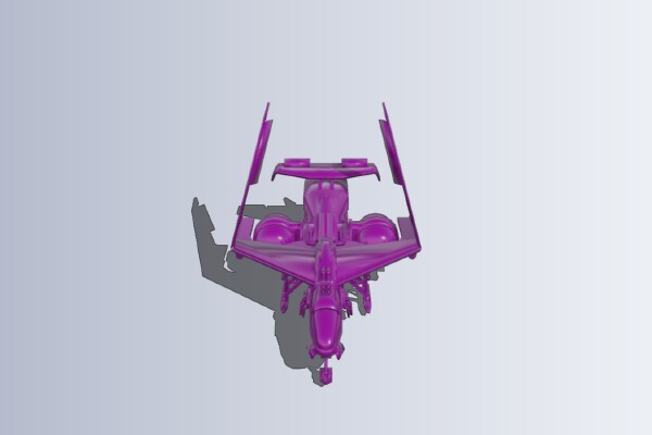 Futuristic combat jet | 3d print model