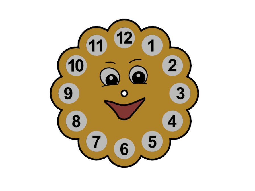Wall clock in the children's room "Sun"