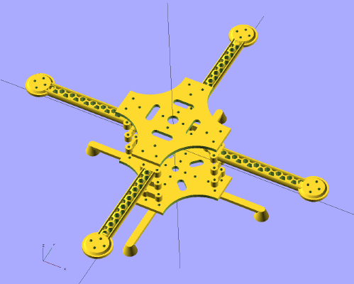 Ekobots - Quadcopter frame version 2.0. | 3d print model