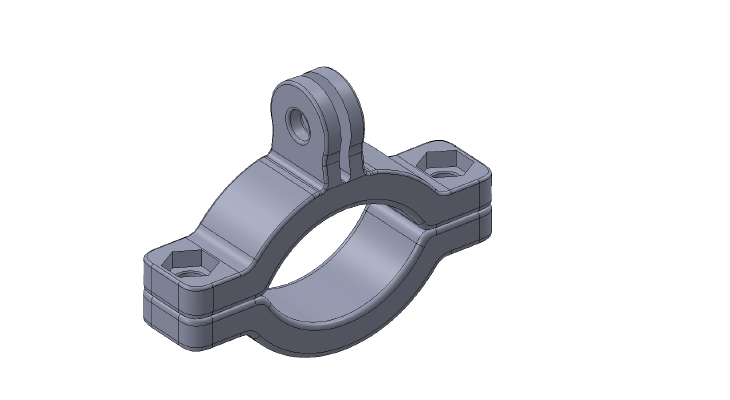 Gopro Bike Handle Support Ø20~35,6mm | 3d print model