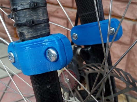 Holder clamp for front full fender to carbon fork 29er bicycle MTB bike | 3d print model