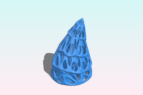 LED Christmas Tree (Voronoi) | 3d print model