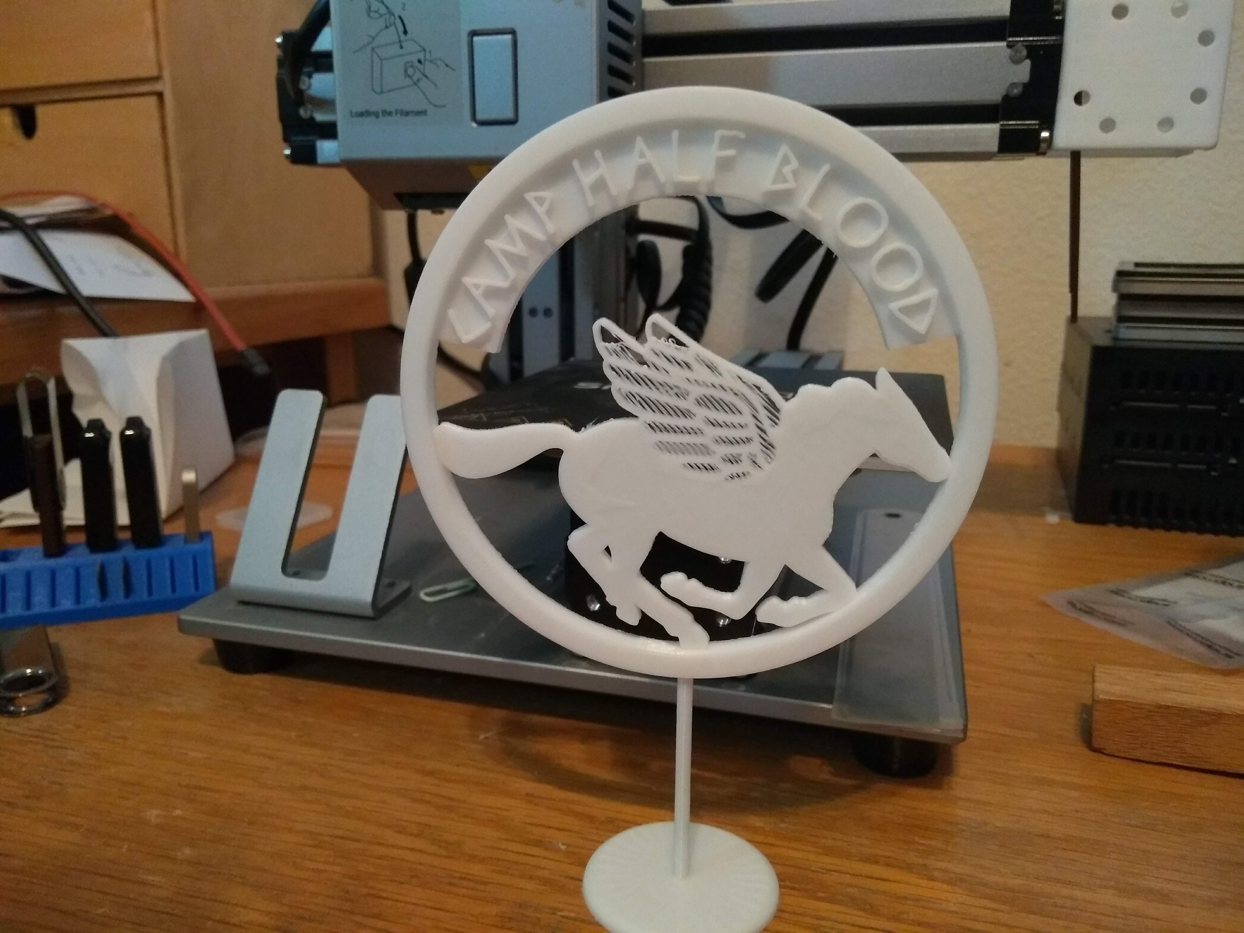 Camp Half-Blood logo with feathers (Percy Jackson series)