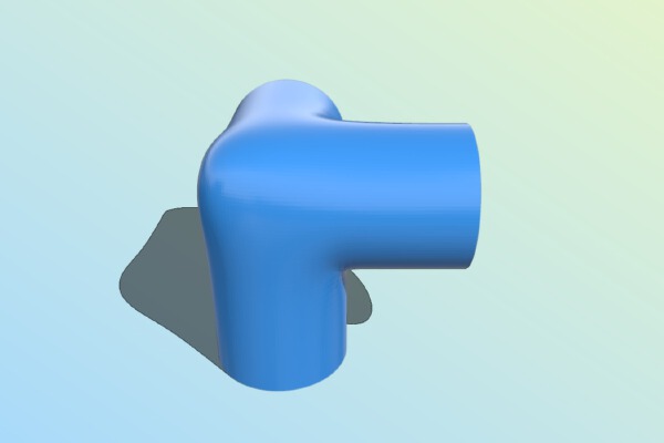 coude double equerre pour tube pvc de 32 mm diamètre | 3d print model
