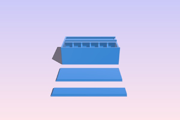 Gopro cards and batteries box | 3d print model