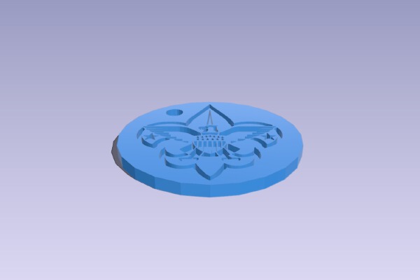 Boy Scout Logo keychain | 3d print model