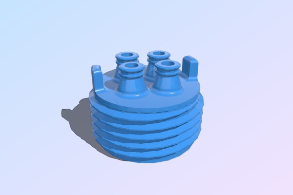 Short Version Garden hose connector x4 adapter for 1_4" irrigation tubing | 3d print model
