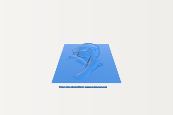 Woman saying shhh in the mask | 3d print model
