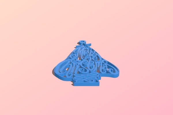 Merry Christmas Tree Hanger | 3d print model