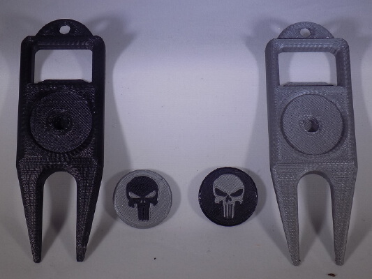 PUNISHER Golf Ball Marker | 3d print model