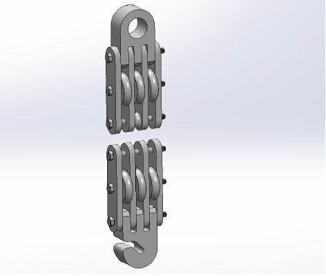 High Strength Paracord Block and Tackle Pulley | 3d print model