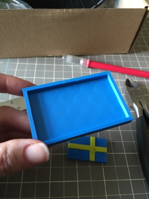 Sweden Flag trinket box | 3d print model