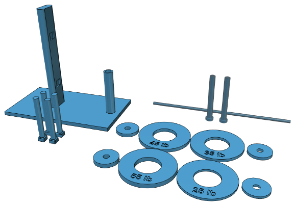 Desktop Weightlifting Set | 3d print model