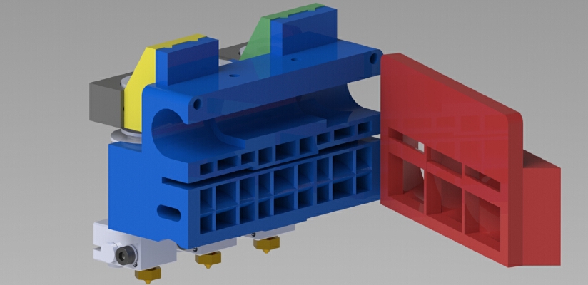 RepRapPro Mendel Tricolor E3D MOUNT V2 | 3d print model